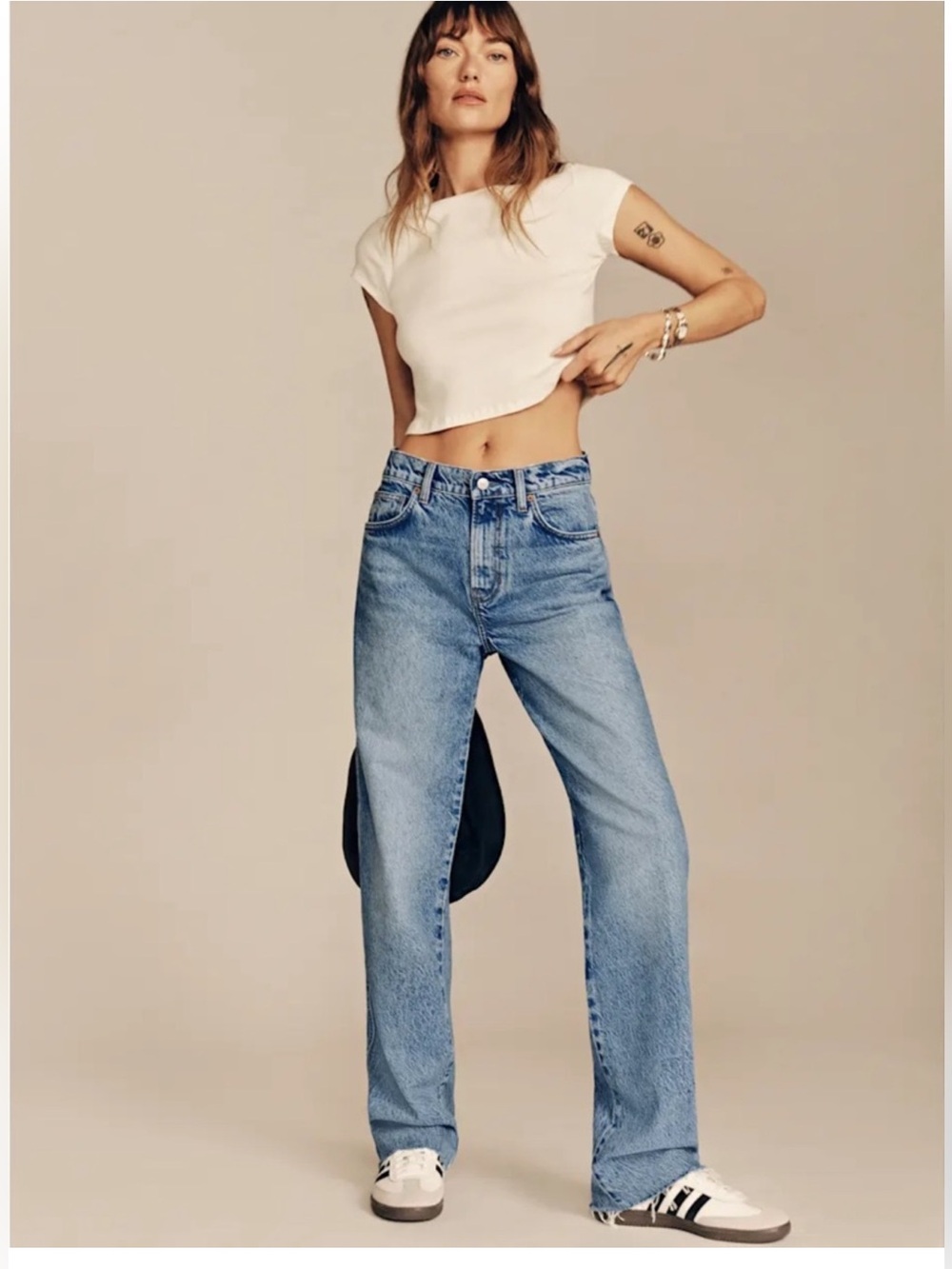 Reformation Jeans Val 90s Mid-Rise Straight Leg Colorado Wash Raw Hems‎ 29